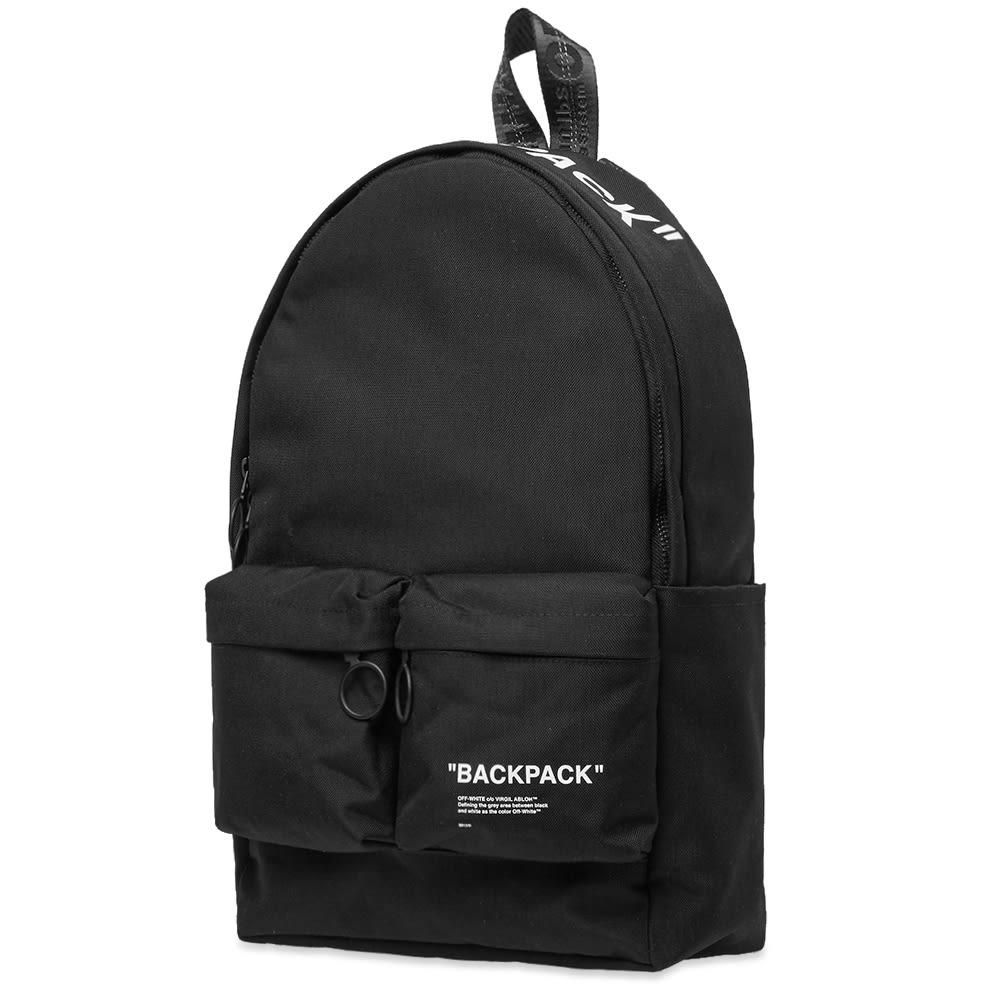 off white black quote backpack