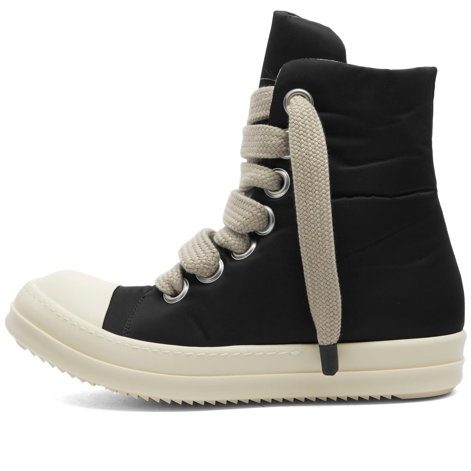 Rick Owens High Jumbo Lace Puffer Sneakers in Black | Lyst