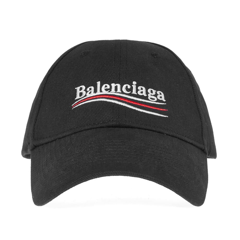 Balenciaga New Political Logo Baseball Cap in Black for Men | Lyst