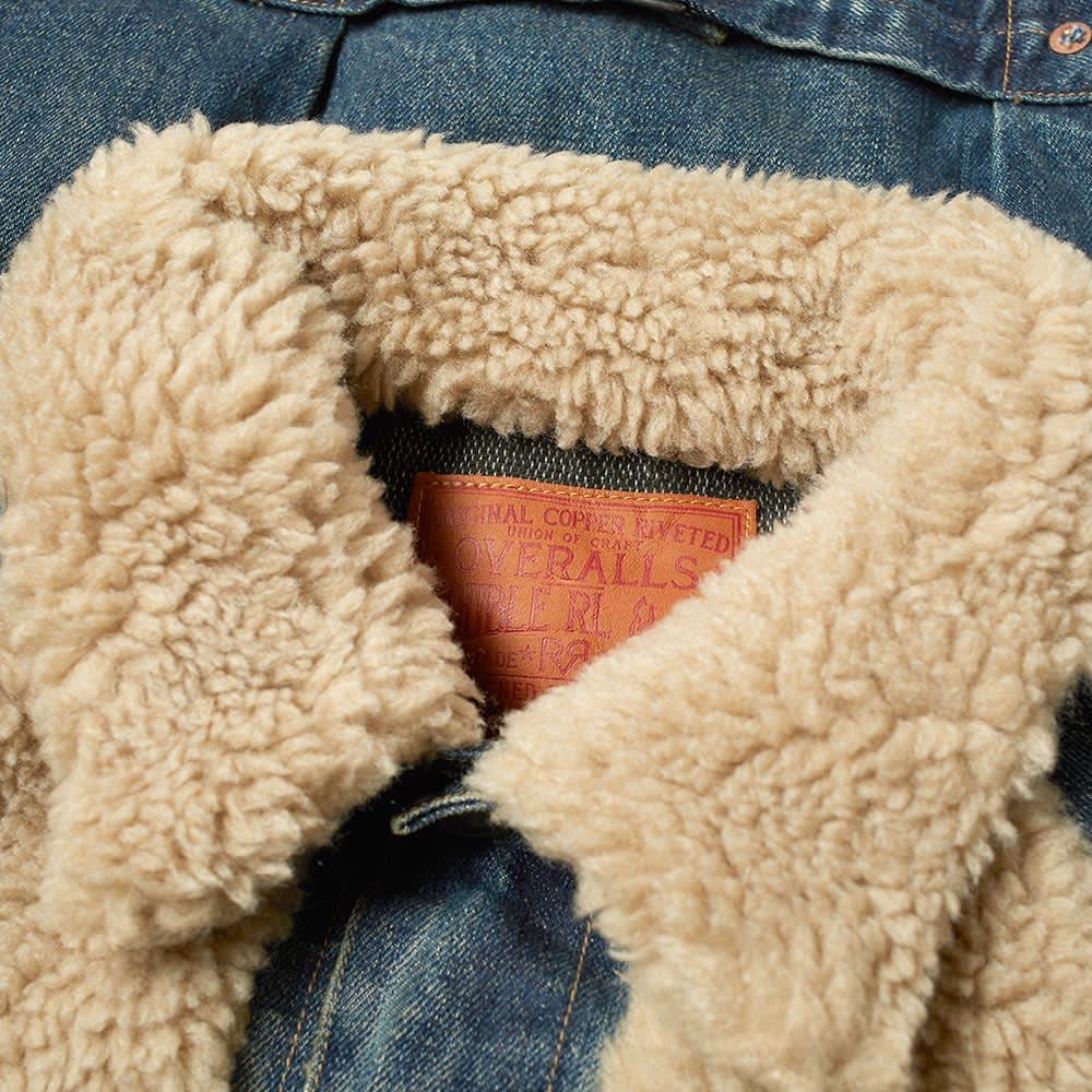 RRL Grizzly Sherpa-paneled Denim Jacket - Indigo in Blue for Men - Lyst