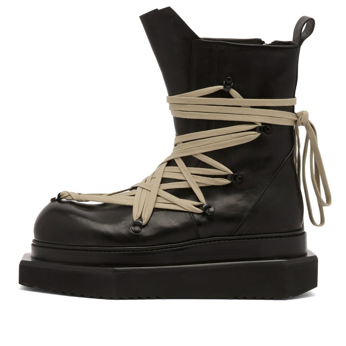 Rick Owens Megalace Turbo Cyclops Boot in Black for Men | Lyst
