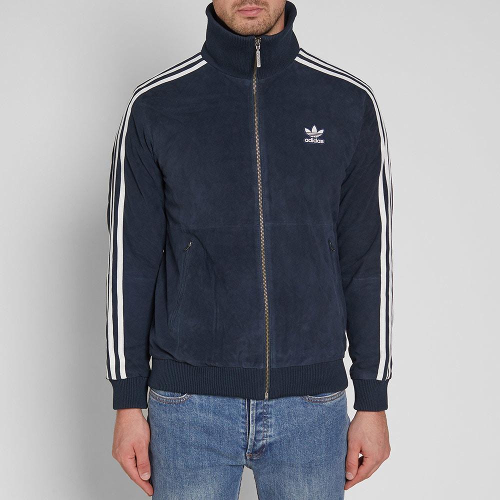 adidas Suede Track Track Top in Blue 