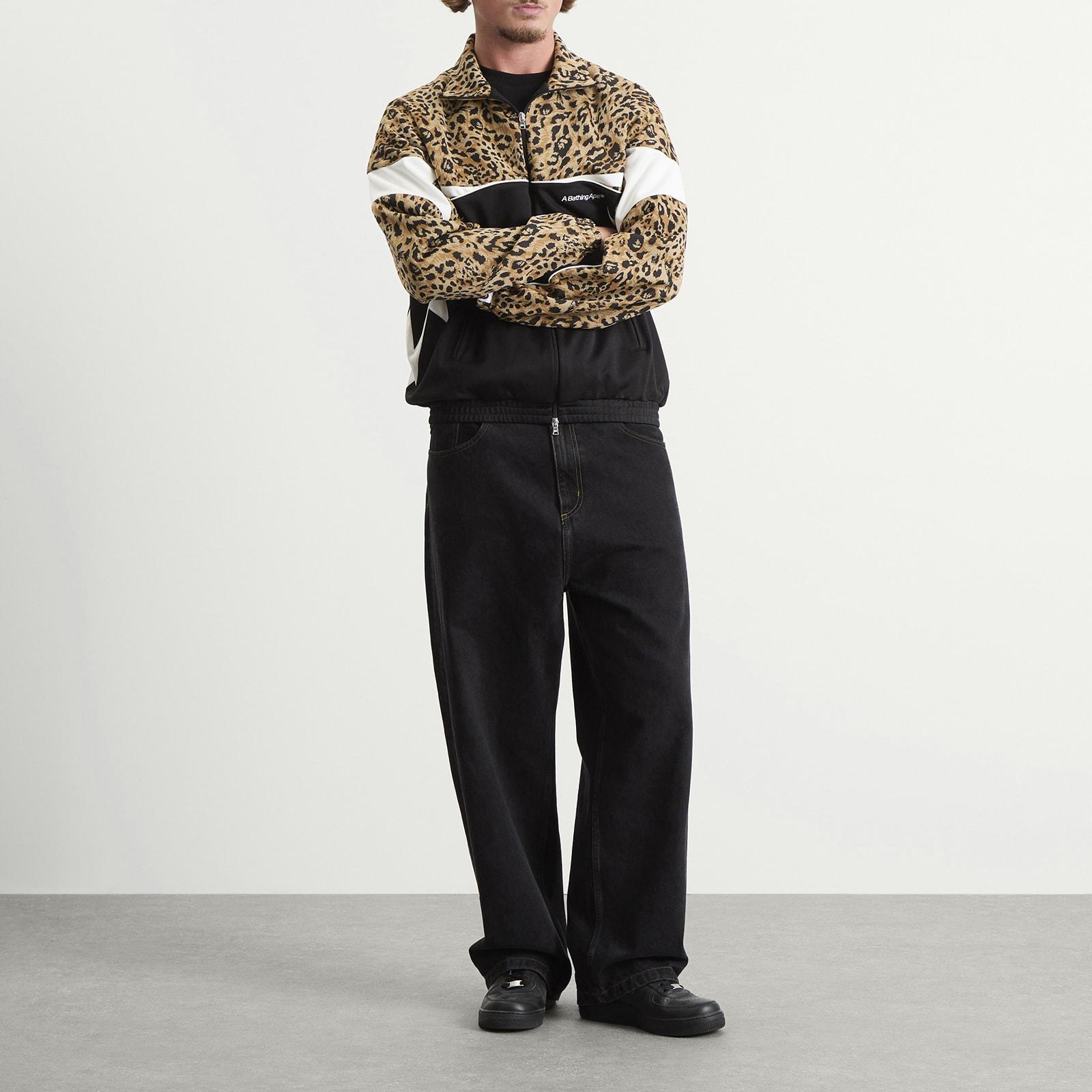 A Bathing Ape Wild Leopard Print Track Jacket in Black for Men | Lyst