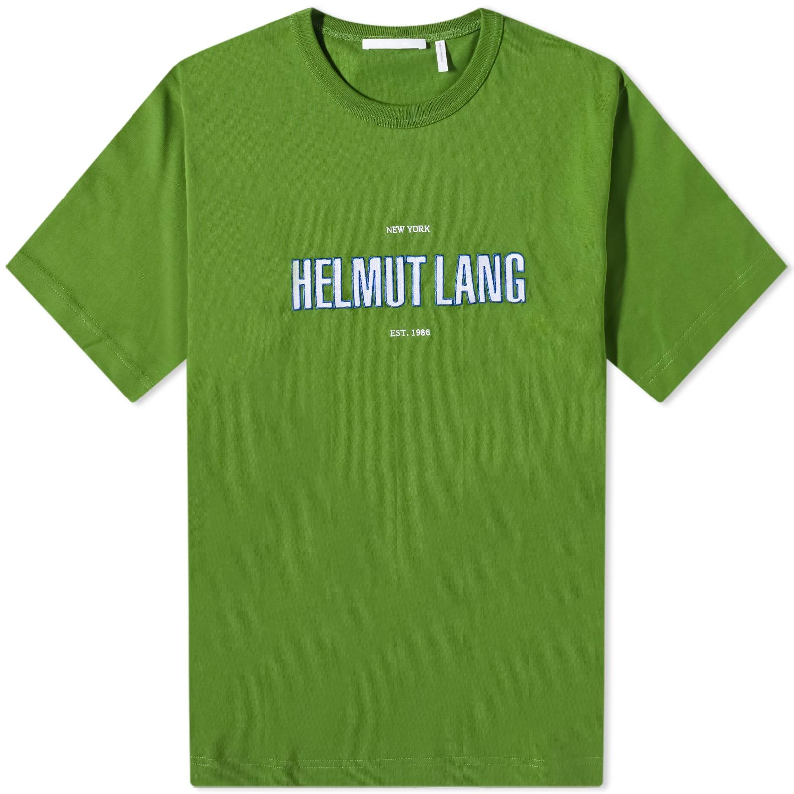 Helmut Lang Outline Logo T-shirt in Green for Men | Lyst
