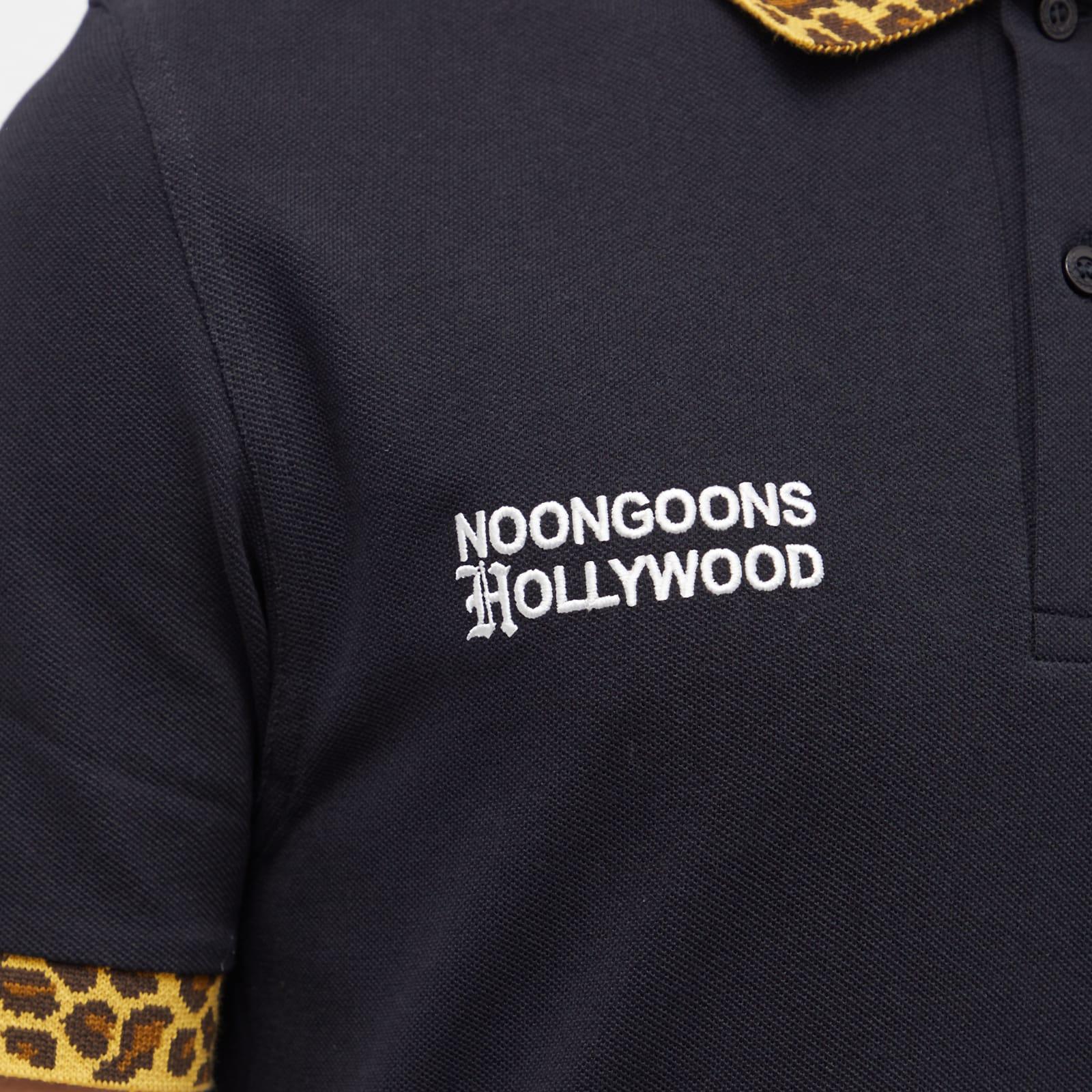 Fred Perry X Noon Goons Leopard Print Polo in Black for Men