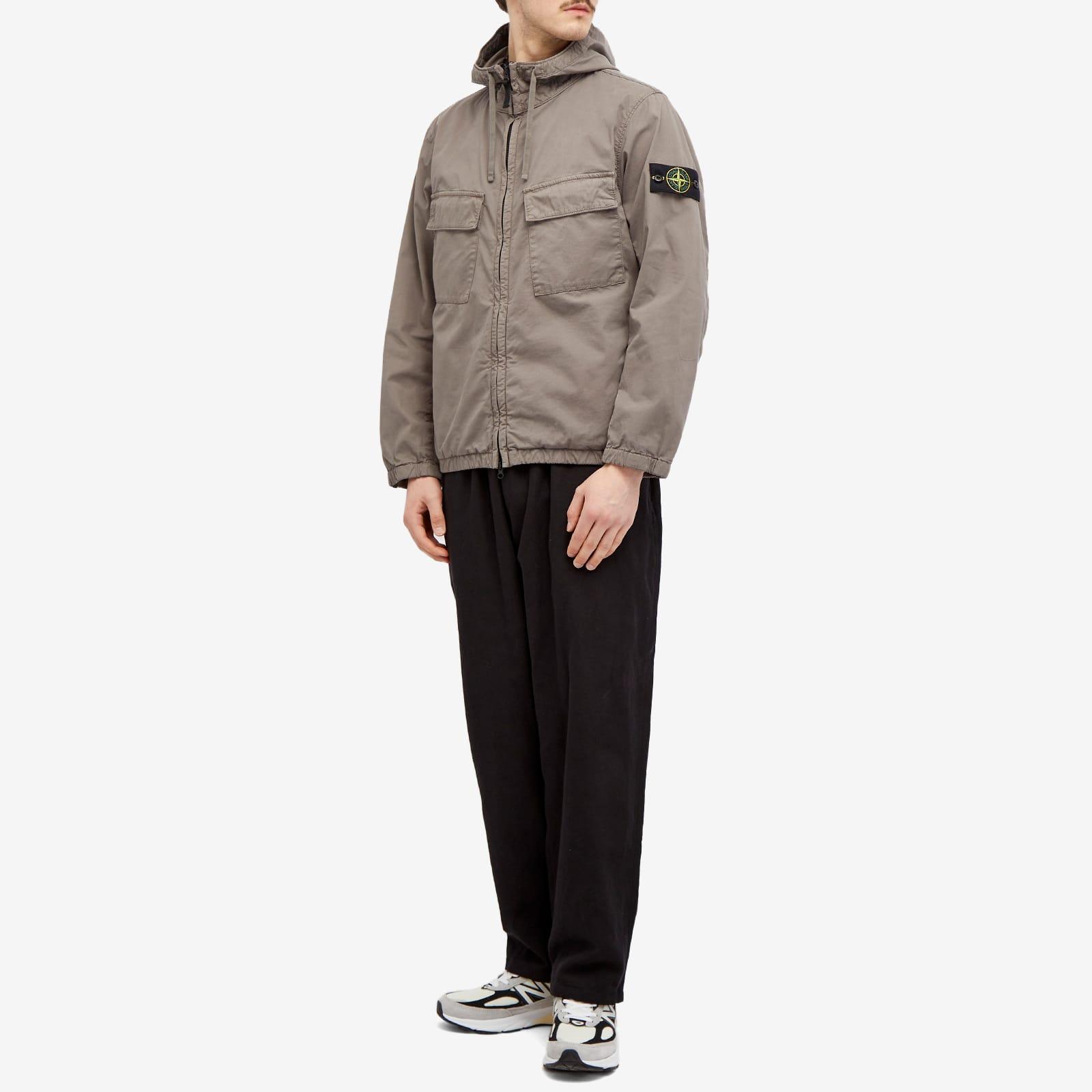 Stone Island Supima Cotton Twill Stretch-Tc Hooded Jacket in Grey 
