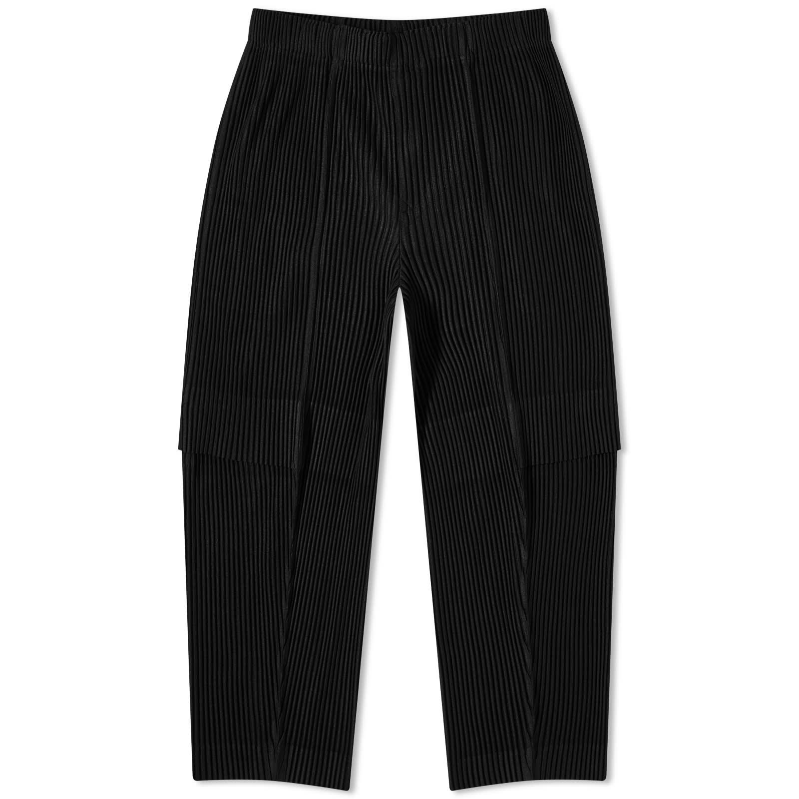 Homme Plissé Issey Miyake Pleated Cargo Pant in Black for Men | Lyst