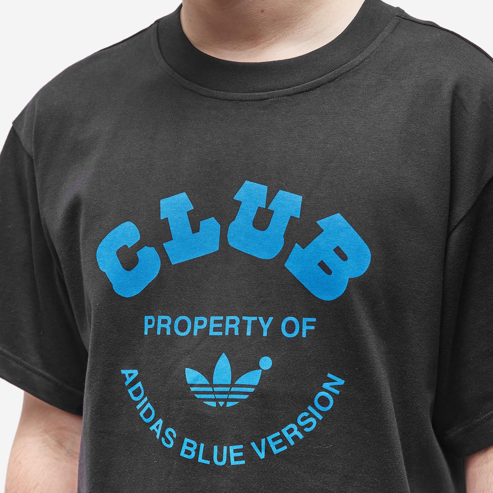adidas Blue Version Club T-shirt in Black for Men | Lyst