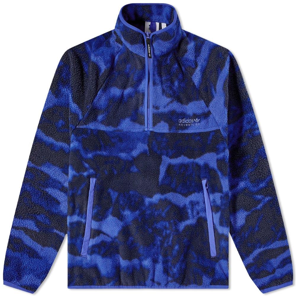 adidas Adventure Half Zip Fleece in Blue for Men | Lyst