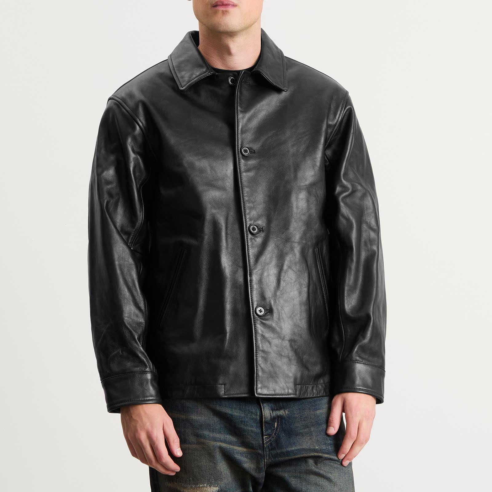 NEIGHBORHOOD LEATHER CAR COAT S