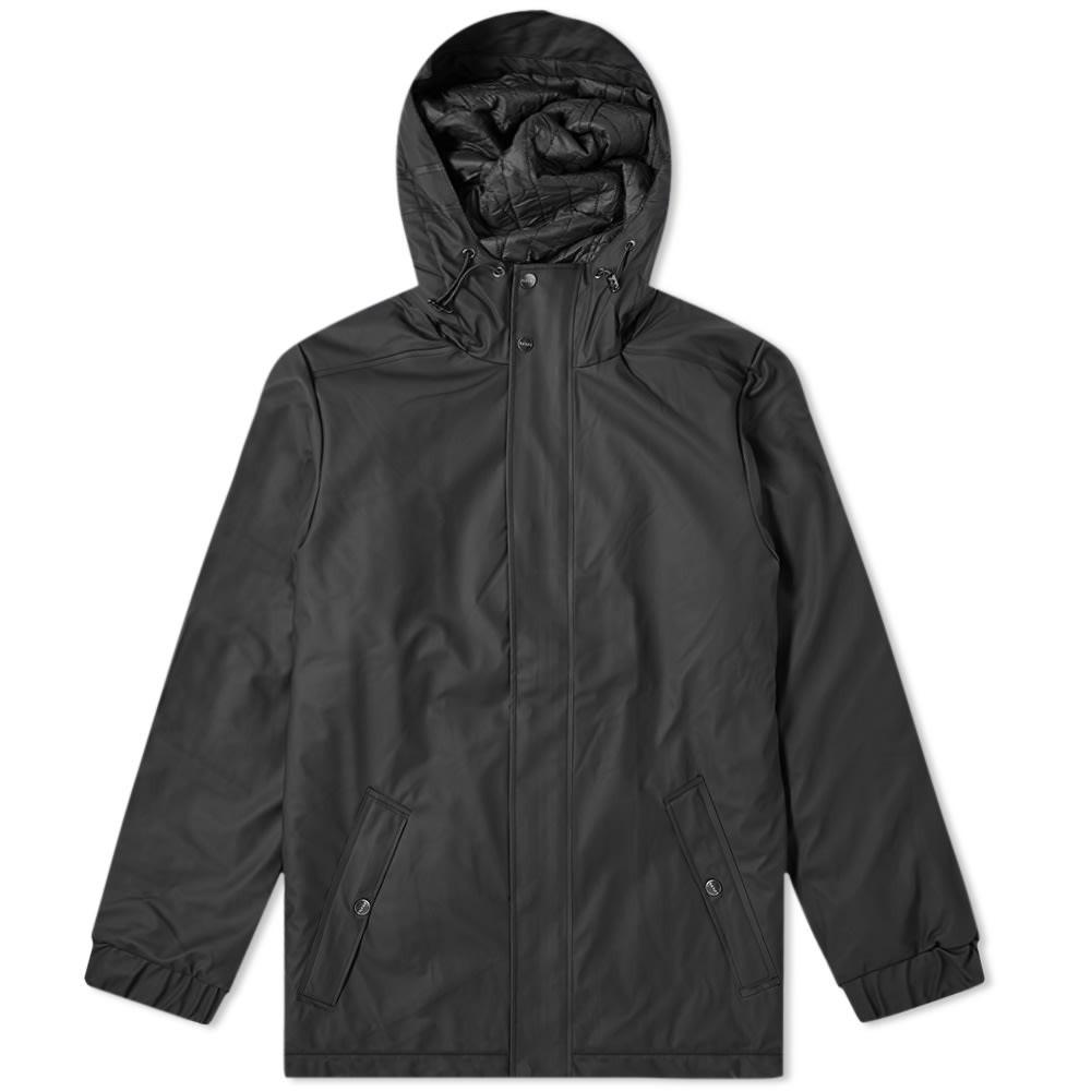 Rains Synthetic Quilted Parka in Black for Men - Lyst