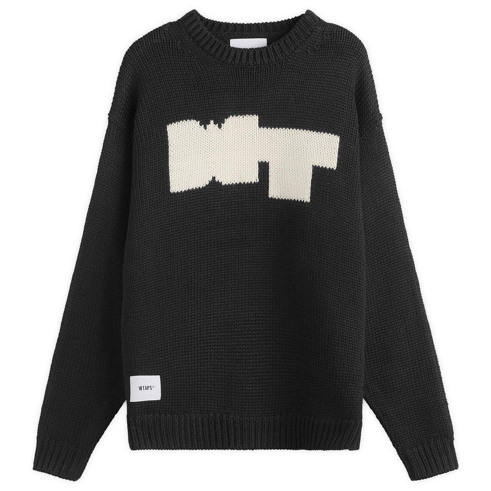 WTAPS☆WAFFLE ⁄ SWEATER. WOOL☆L☆BLACK wtaps 19aw WAFFLE WTAPS