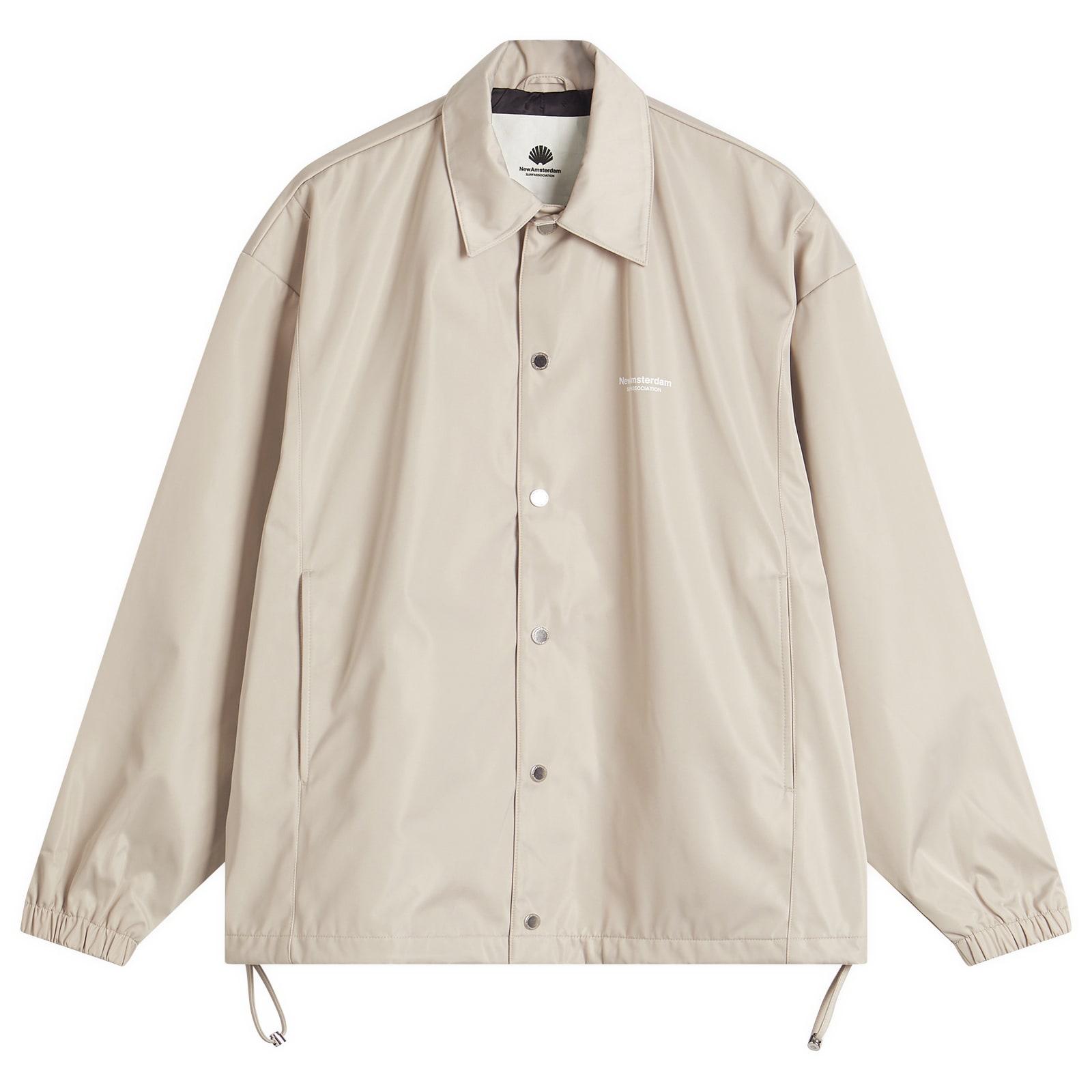 New Amsterdam Surf Association Logo Coach Jacket in Natural for