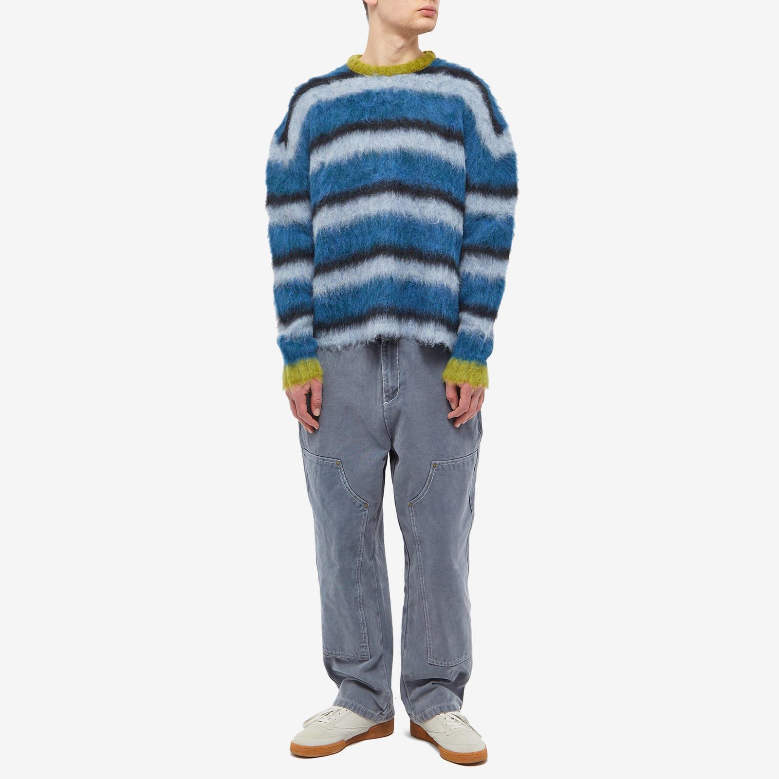 Brain Dead Boxy Stripe Crew Knit in Blue for Men | Lyst