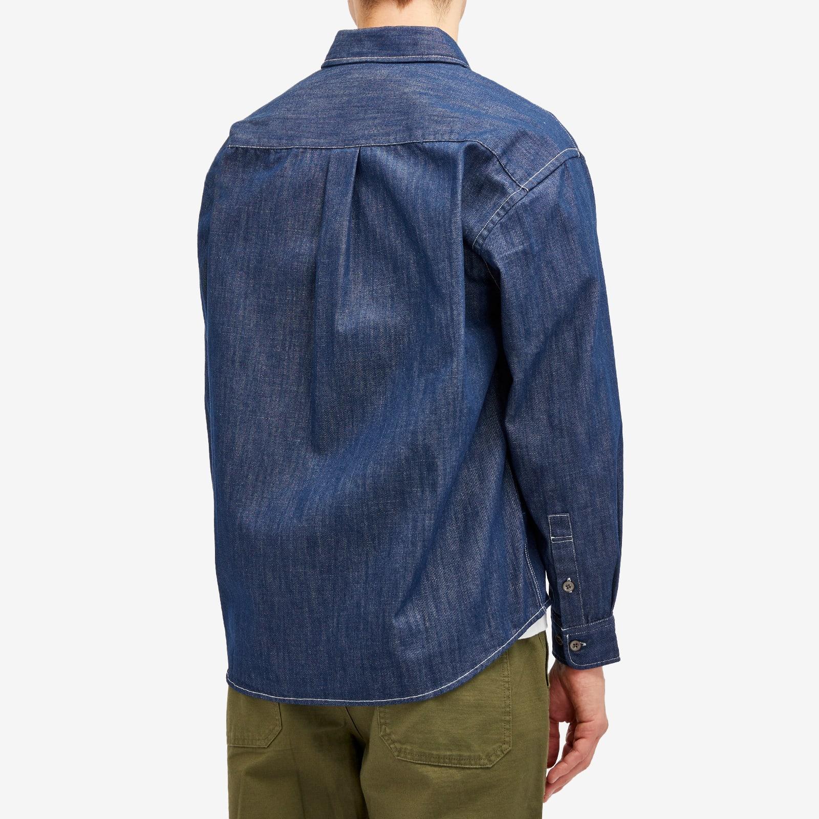 ★TRILLION★2025SS★Carpenter pocket denim work shirt★3色 FRIZMWORKS Denim Carpenter Pocket Work Shirt in Blue for Men