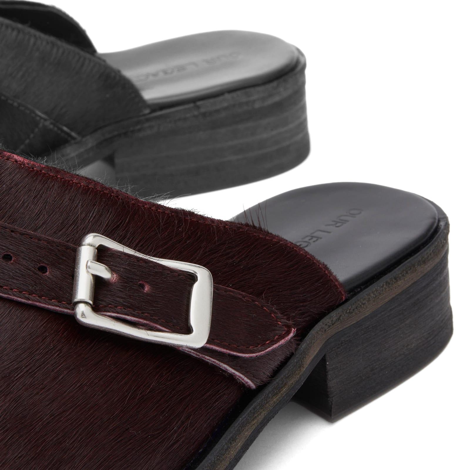 Our Legacy Men’s Dark Brown Leather Slingback Cab Sandal Our Legacy - Envelope Heel Woodstock Leather main image 2