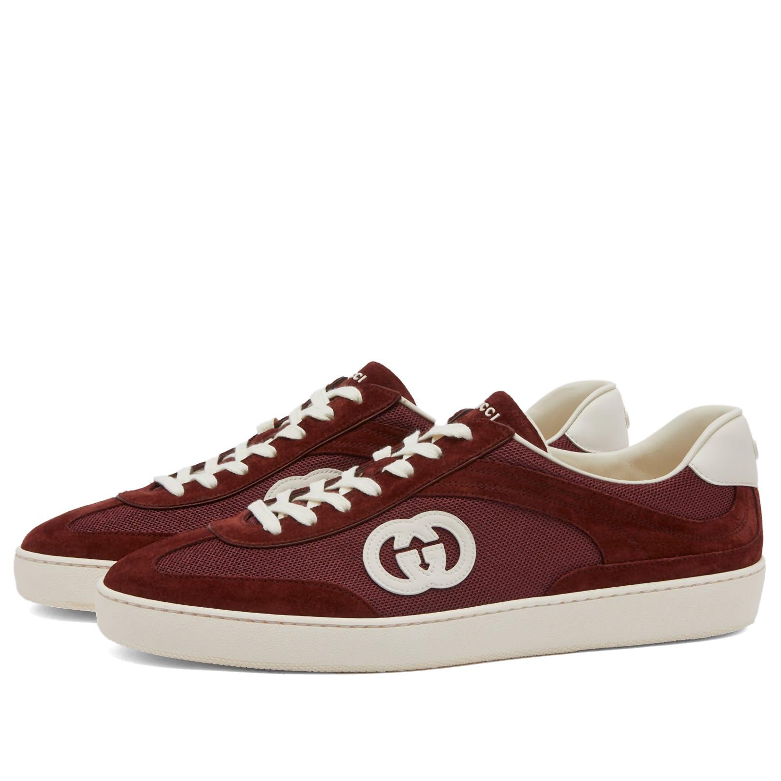 g74 leather sneaker with web