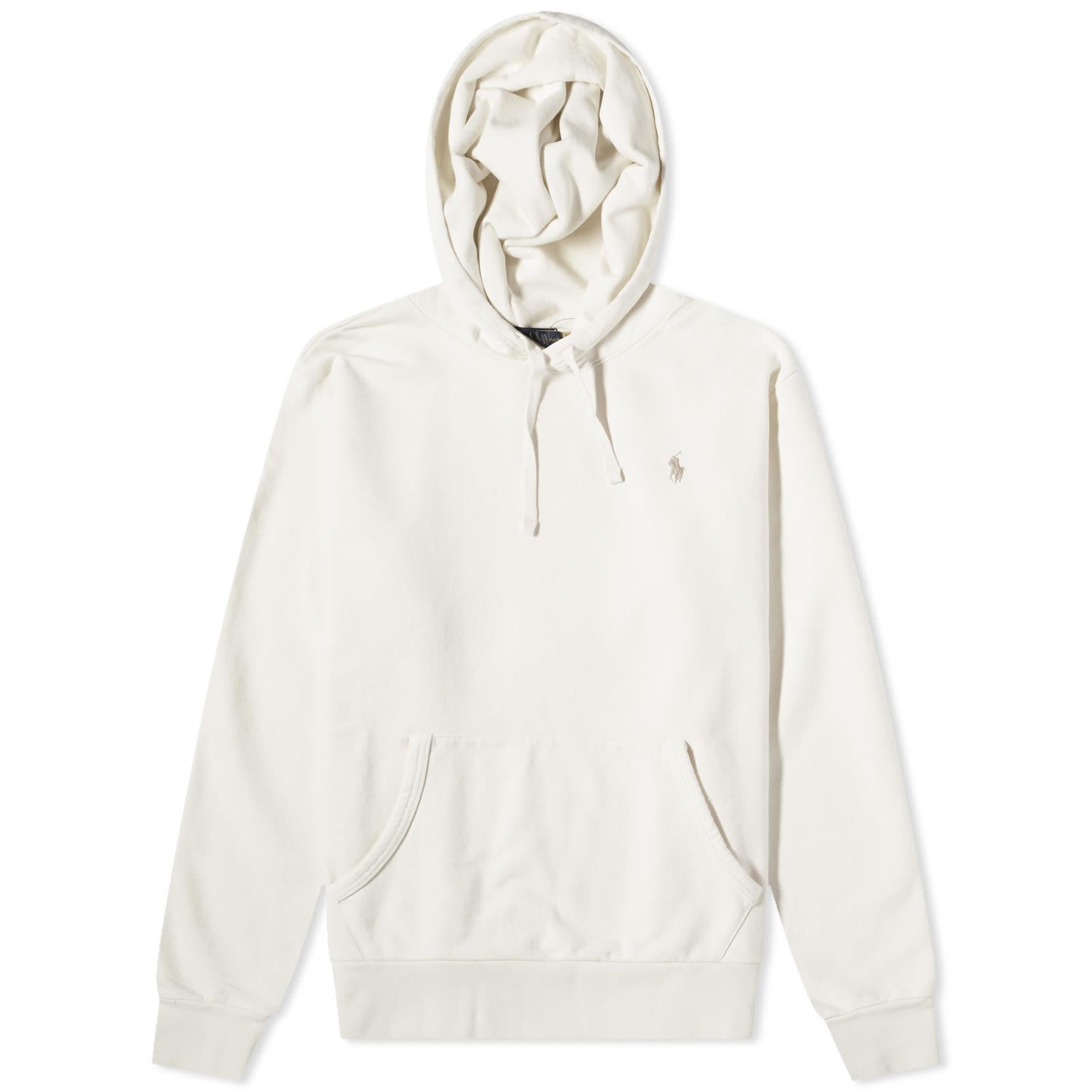 Polo Ralph Lauren Loopback Fleece Hoodie in White for Men | Lyst