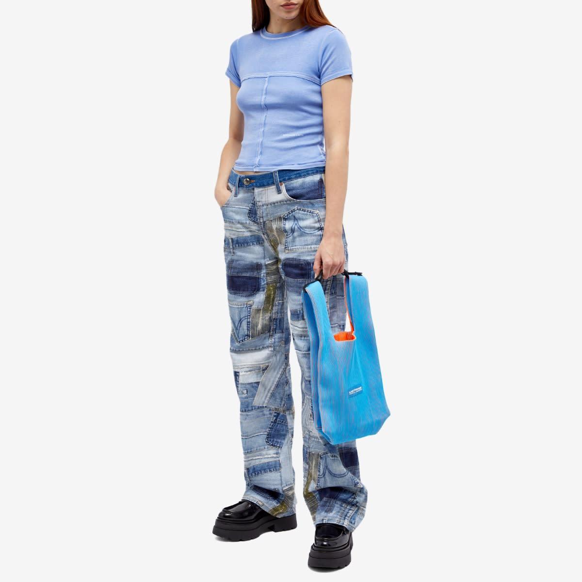 LASTFRAME Two Tone Okamochi Bag Medium in Blue | Lyst