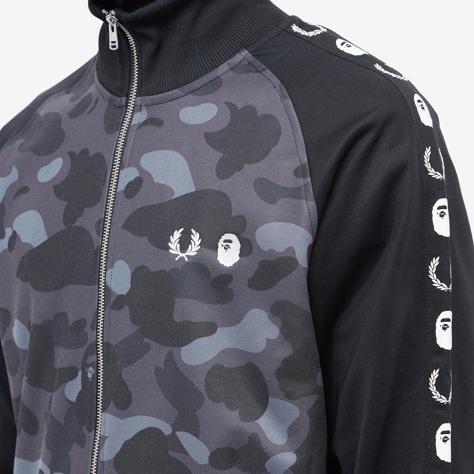 Fred Perry X Bape Camo Track Jacket in Grey for Men | Lyst UK