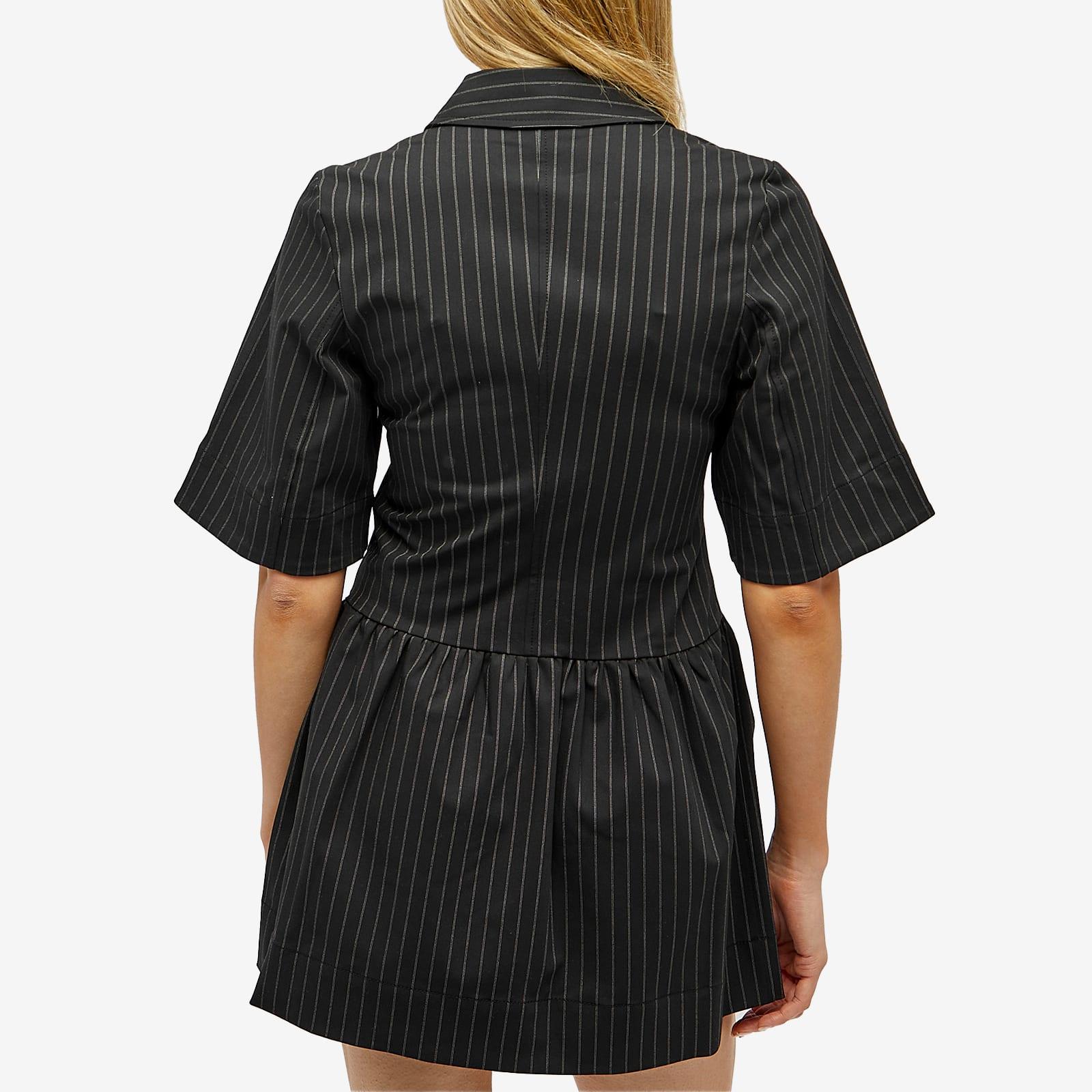 Ganni Stretch Stripe Mini Dress in Black Lyst UK