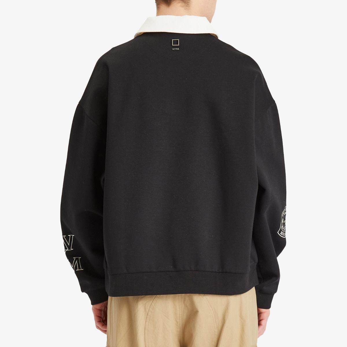 完売品 Wooyoungmi Long Sleeve Patch Polo WOOYOUNGMI Long Sleeve Patch Polo in Black for Men | Lyst