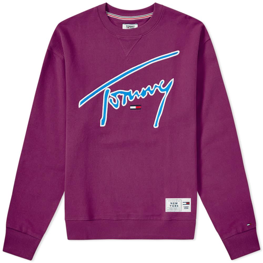 Tommy Hilfiger Signature Crew Neck Sweatshirt Online Sale, UP TO 63% OFF