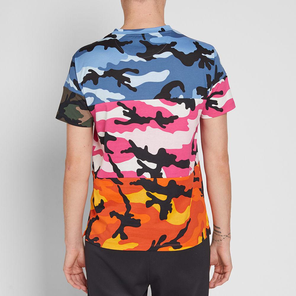 Valentino Multi Camouflage Cotton T shirt for Men Lyst Canada