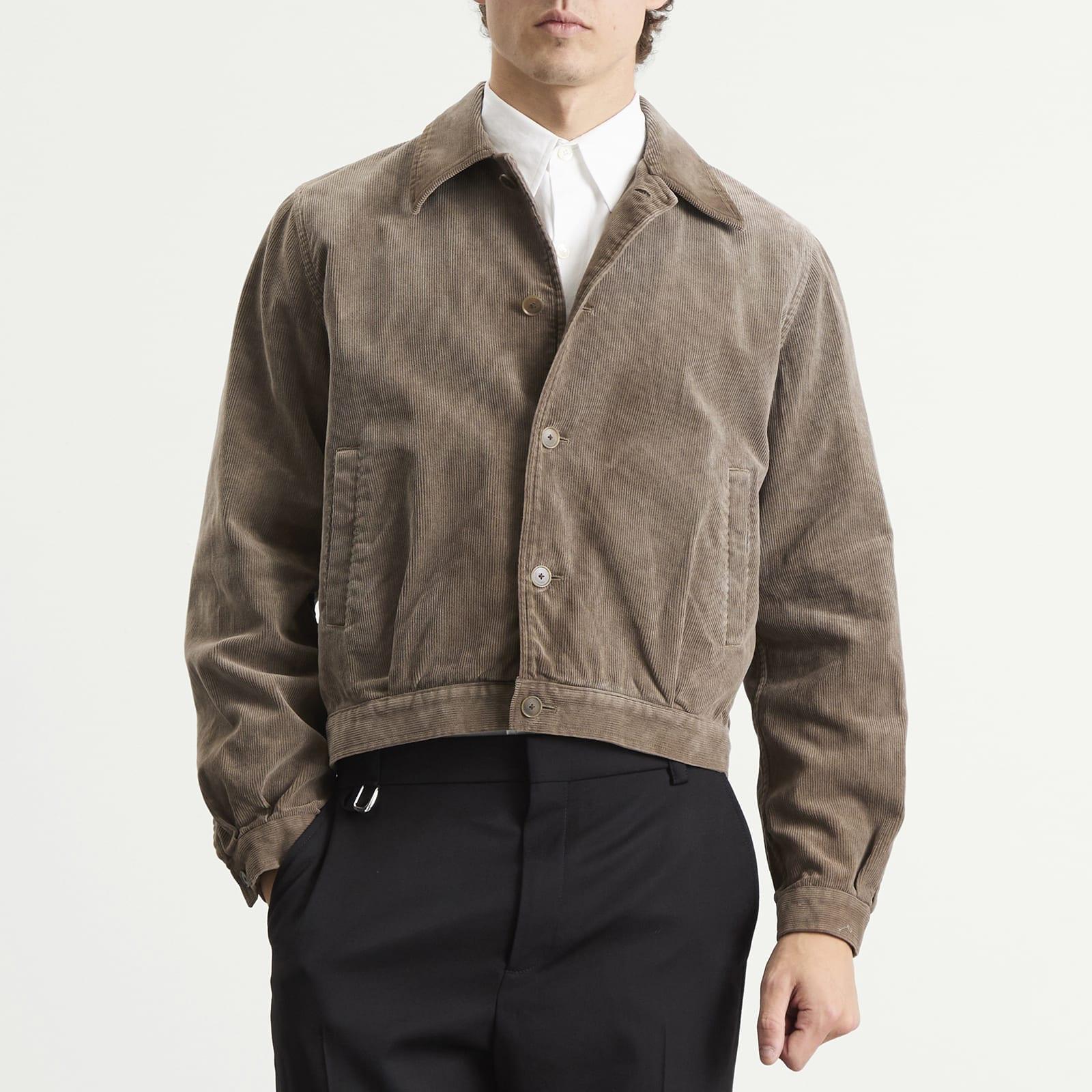 AURALEE Pigment Dyed Finx Corduroy Blouson in Brown for Men | Lyst