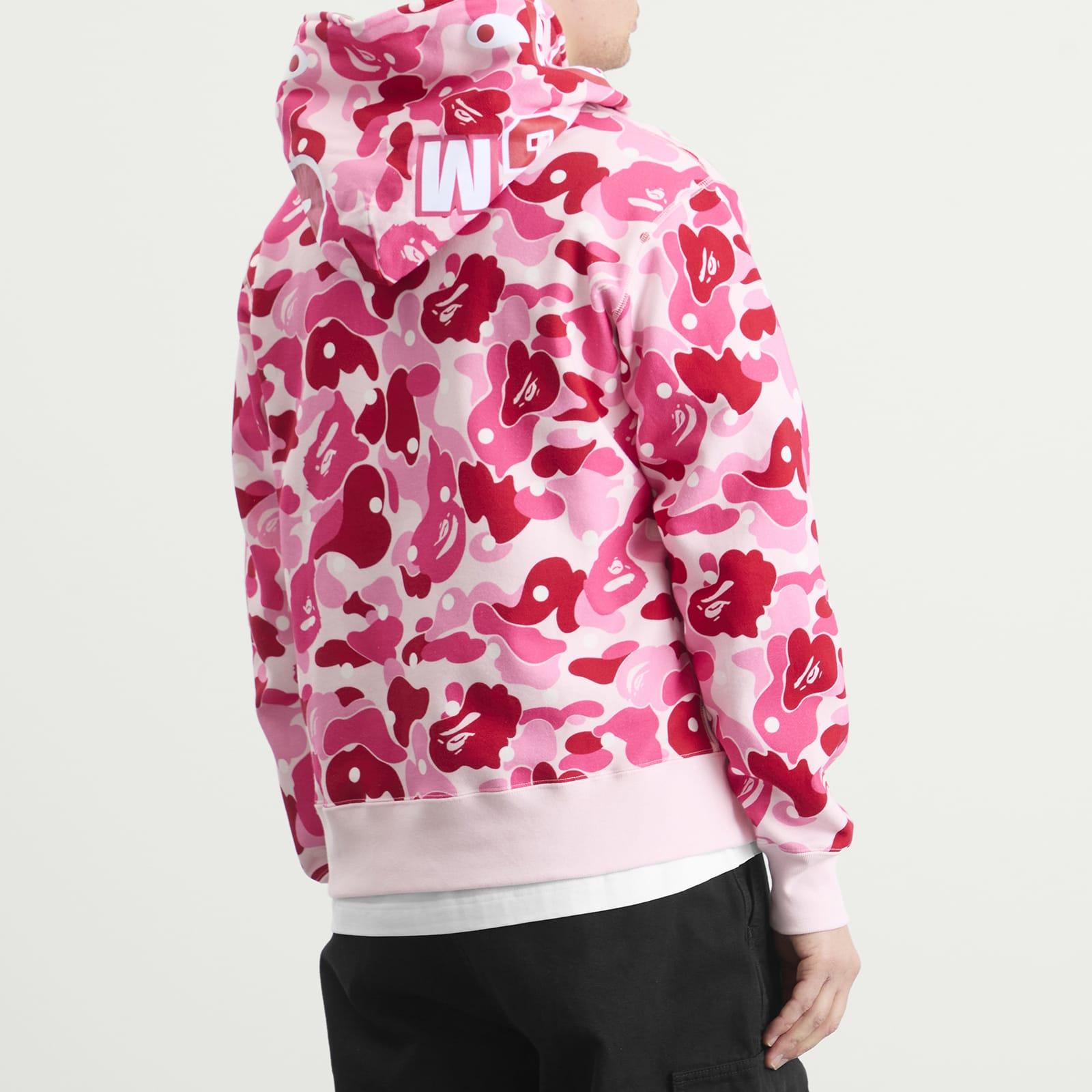 A Bathing Ape Abc Dot Shark Zip Hoodie in Pink for Men | Lyst UK