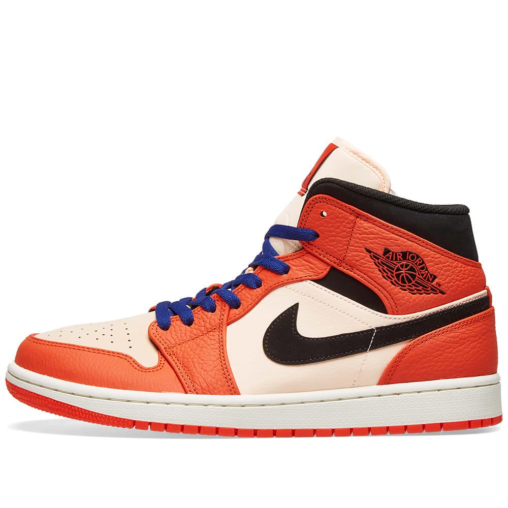 Nike Air Jordan 1 Mid Se in Orange for Men | Lyst