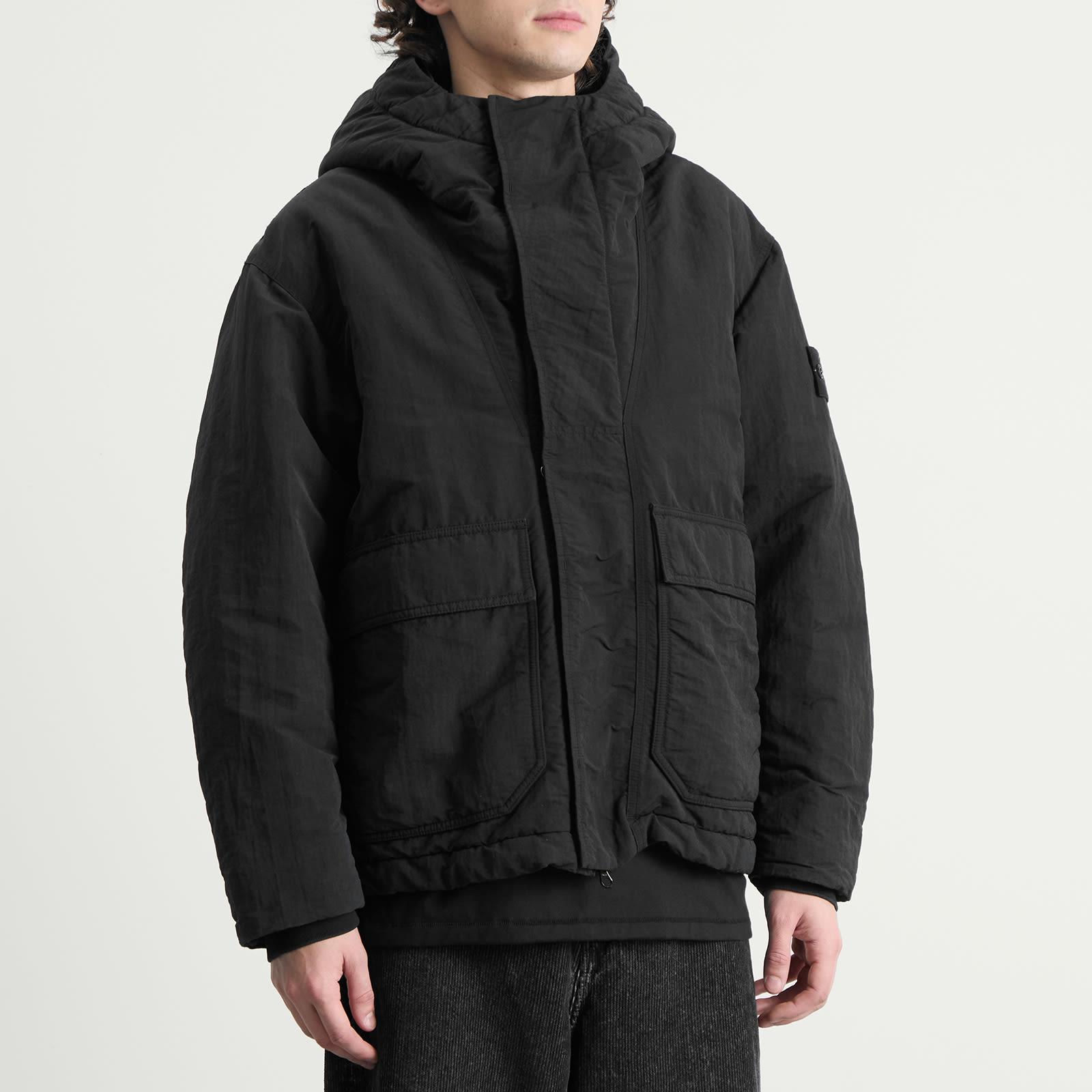 Stone Island Naslan-Tc Corrosion Treatment Parka Jacket in Black 