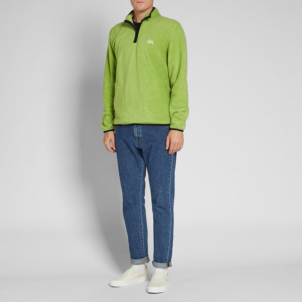 stussy polar fleece zip up shirt