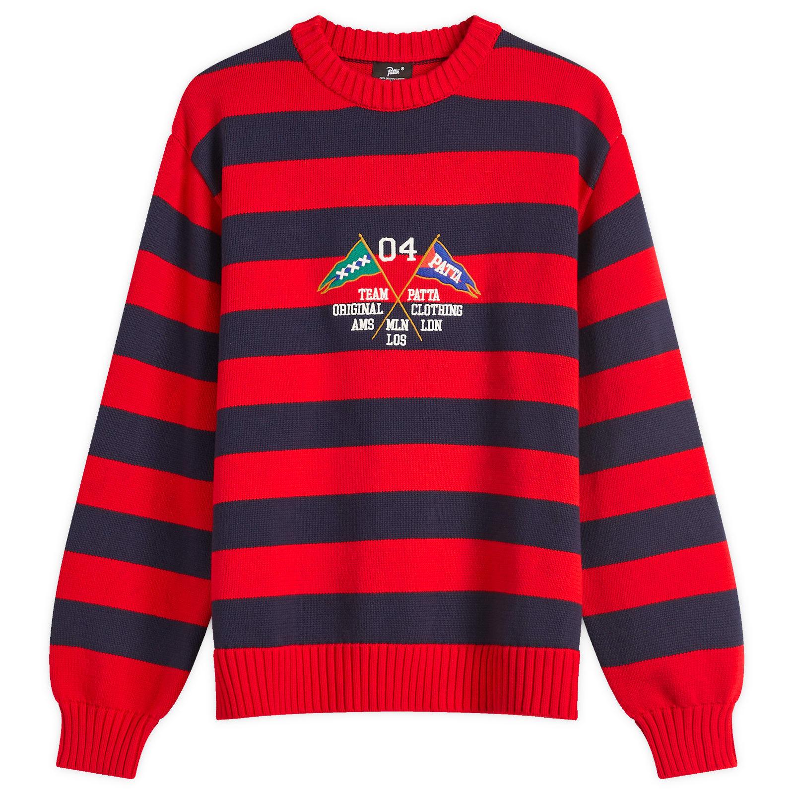 PATTA Stripe Flag Knit Jumper in Red for Men Lyst