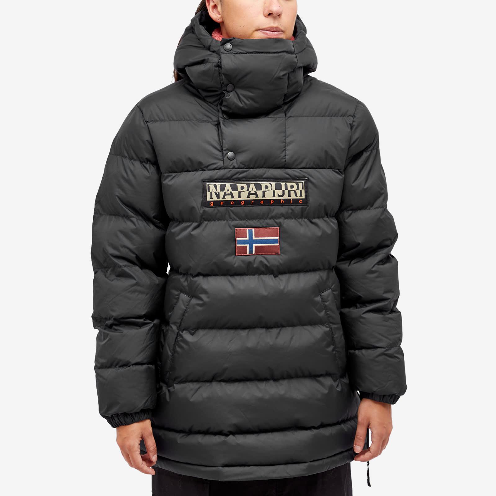 Napapijri Northfarer Puffer Pullover Jacket in Black | Lyst