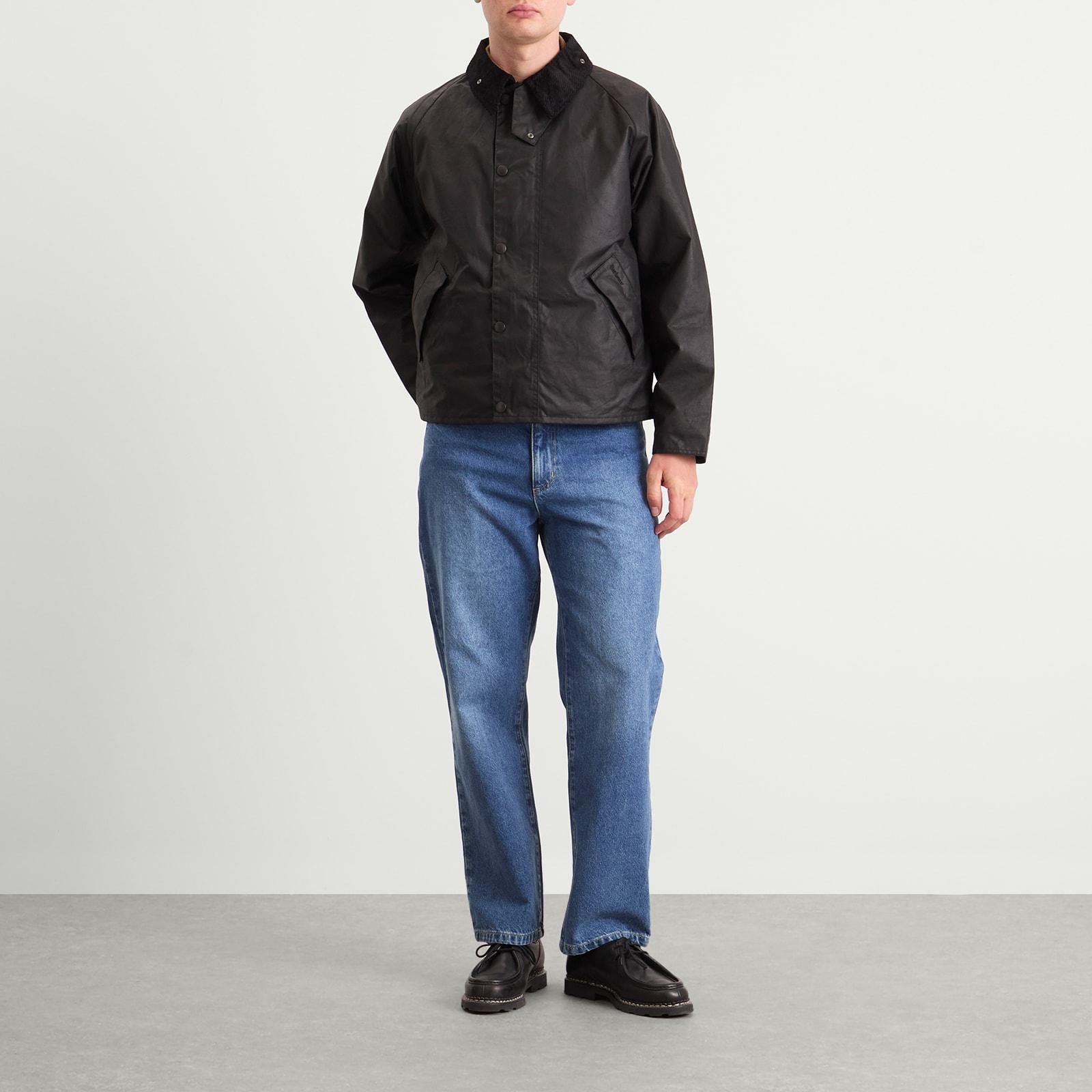 Barbour Os Transport Wax Jacket in Black for Men | Lyst UK