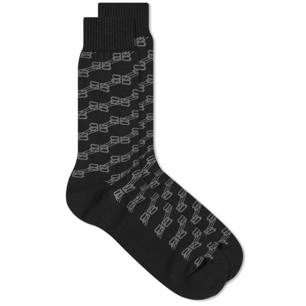Balenciaga Bb Monogram Logo Sock in Black for Men | Lyst