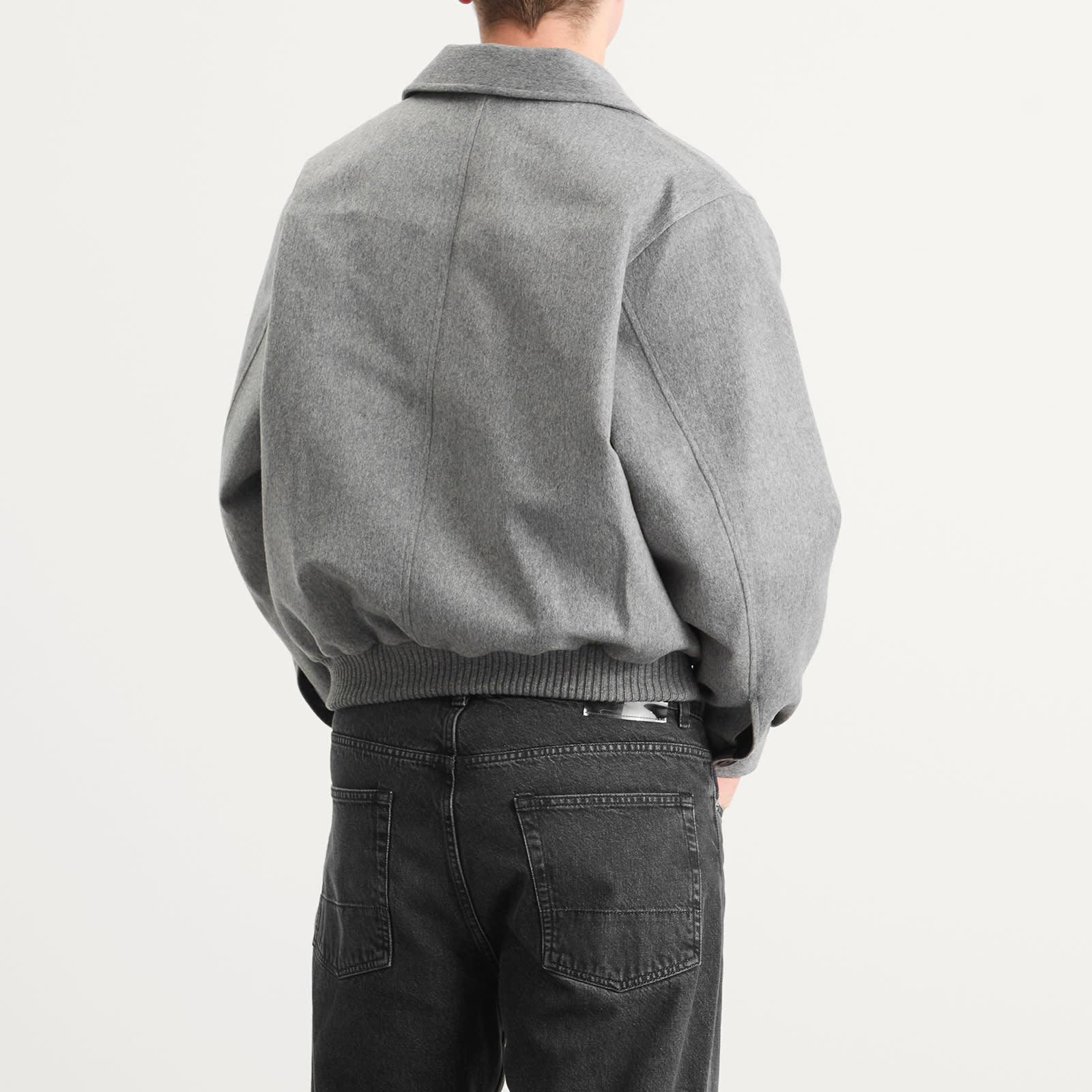 AURALEE Cashmere Moleskin Zip Blouson in Gray for Men | Lyst