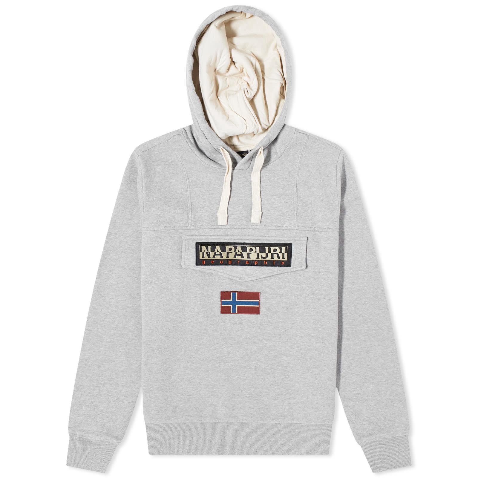 Napapijri Burgee Winter Hoodie in Grey for Men Lyst Canada