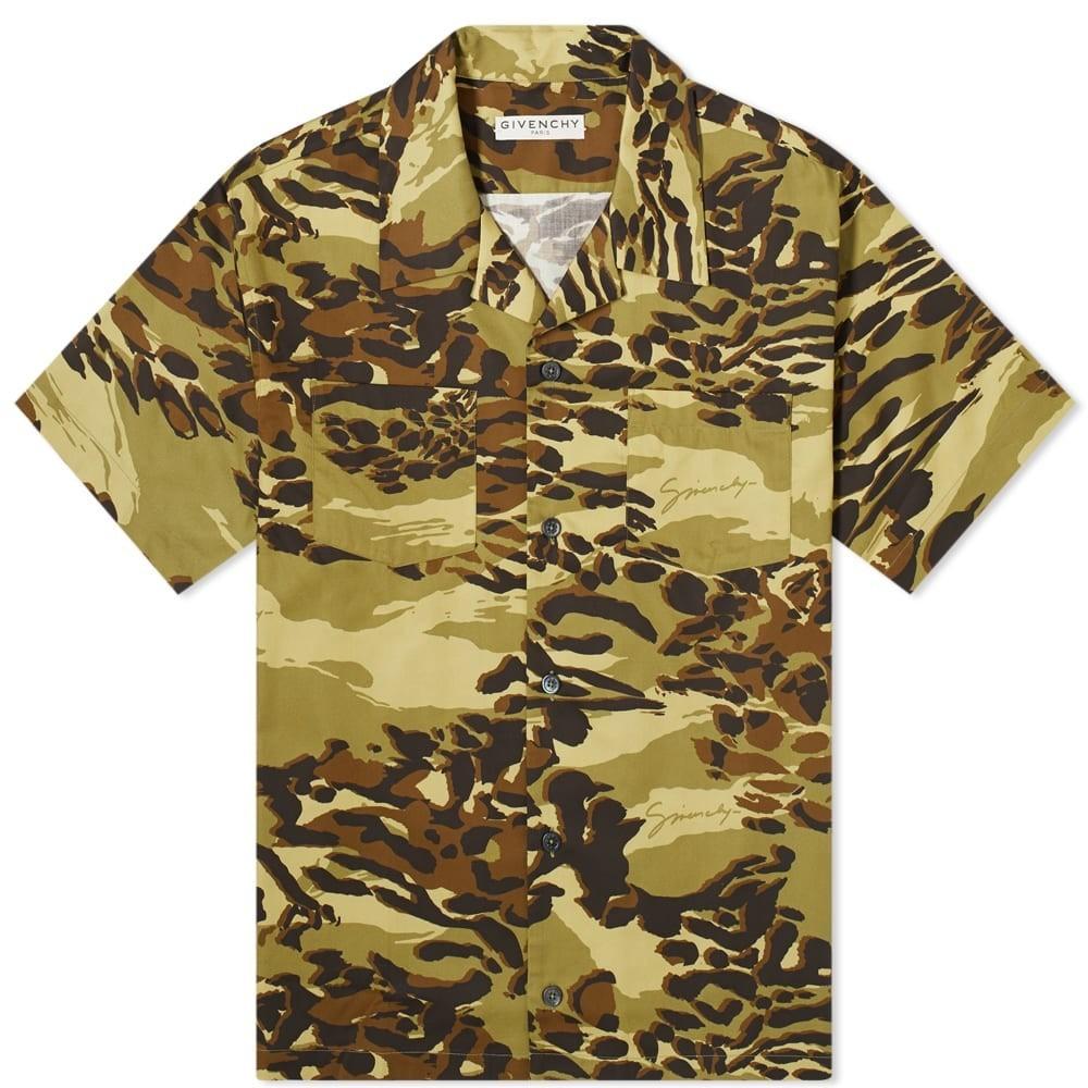 Givenchy Cotton Short Sleeve Cheetah Camo Hawaiian Shirt in Green for ...