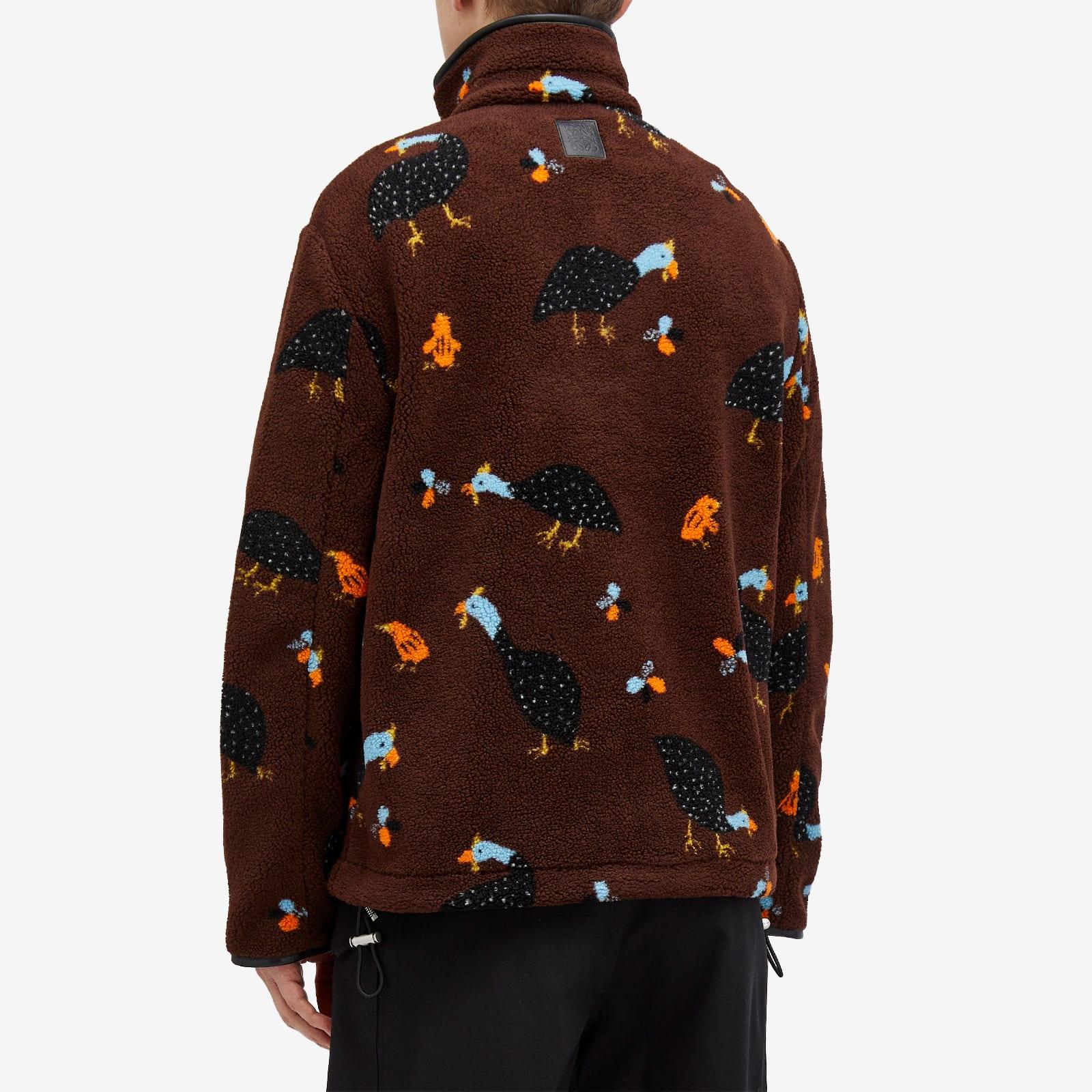 LOEWE アニマル柄フリース Loewe Bird Print Fleece Anorak in Brown for Men | Lyst