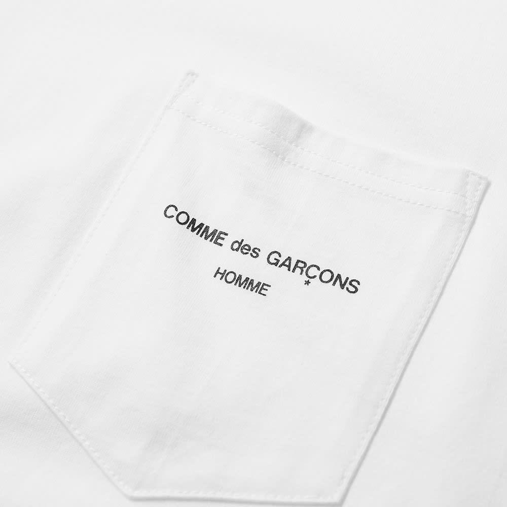 comme des garcons homme logo pocket tee