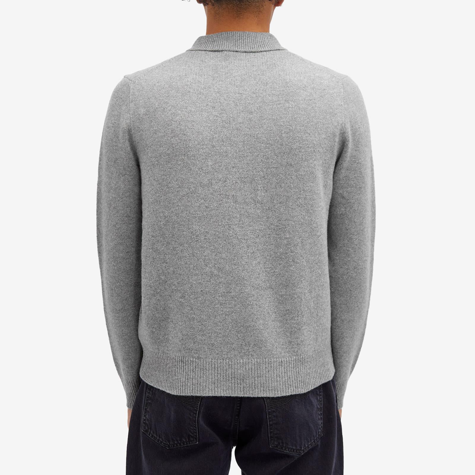 Polo Ralph Lauren Lambswool Knitted Long Sleeve Polo in Gray for 