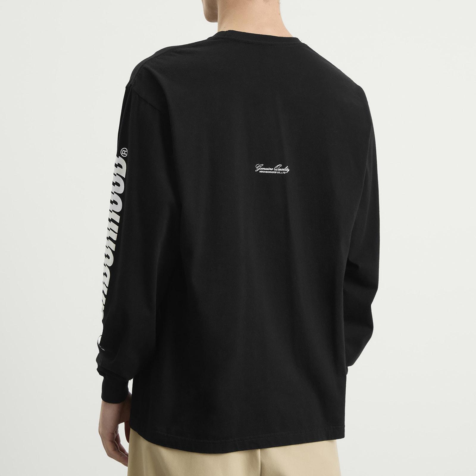 Neighborhood LS-1 Distorted Logo ロンT Neighborhood Ls-1 Distorted Logo Long Sleeve T-Shirt in Black for
