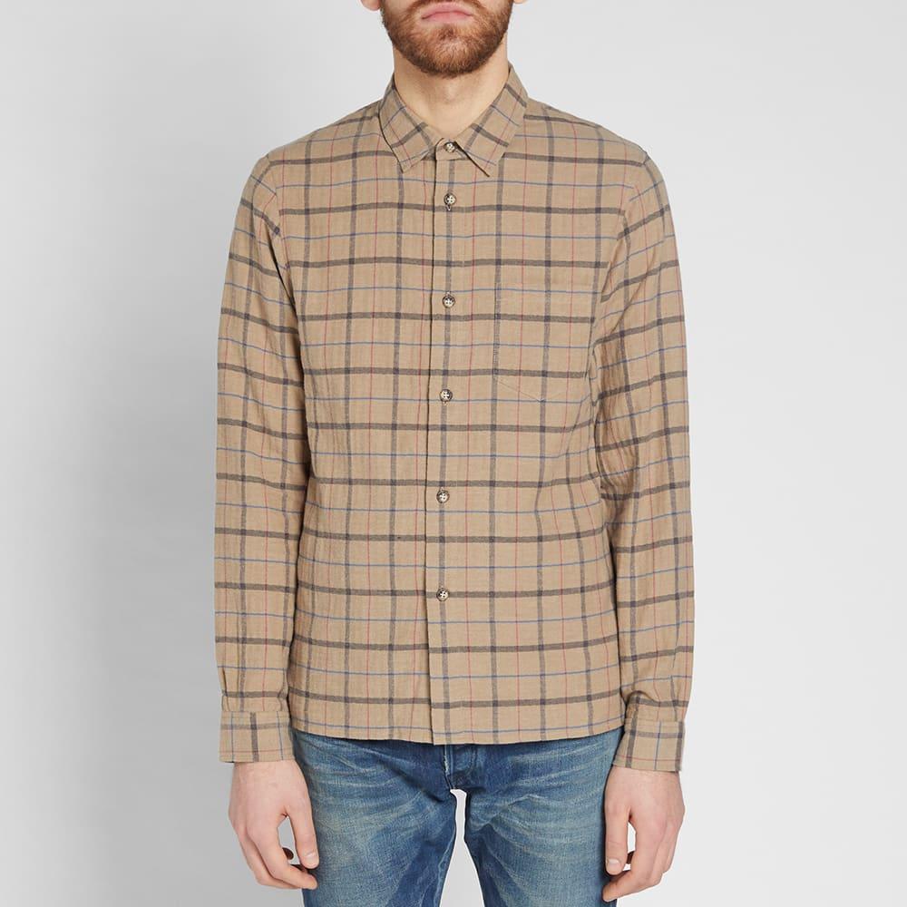 John Elliott Cotton Straight Hem Check Shirt in Brown for Men Save 24