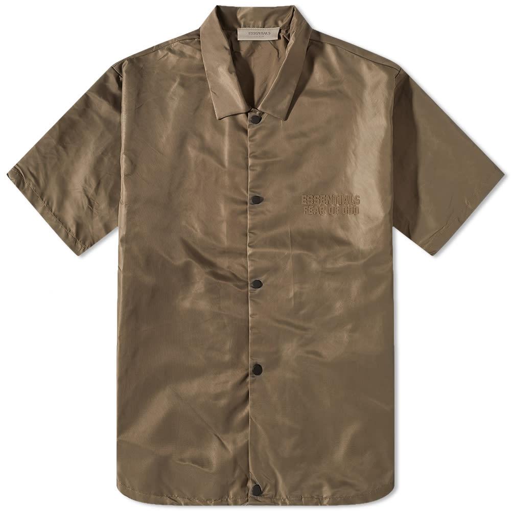 Fear of God ESSENTIALS Nylon Short Sleeve Shirt in Green for Men