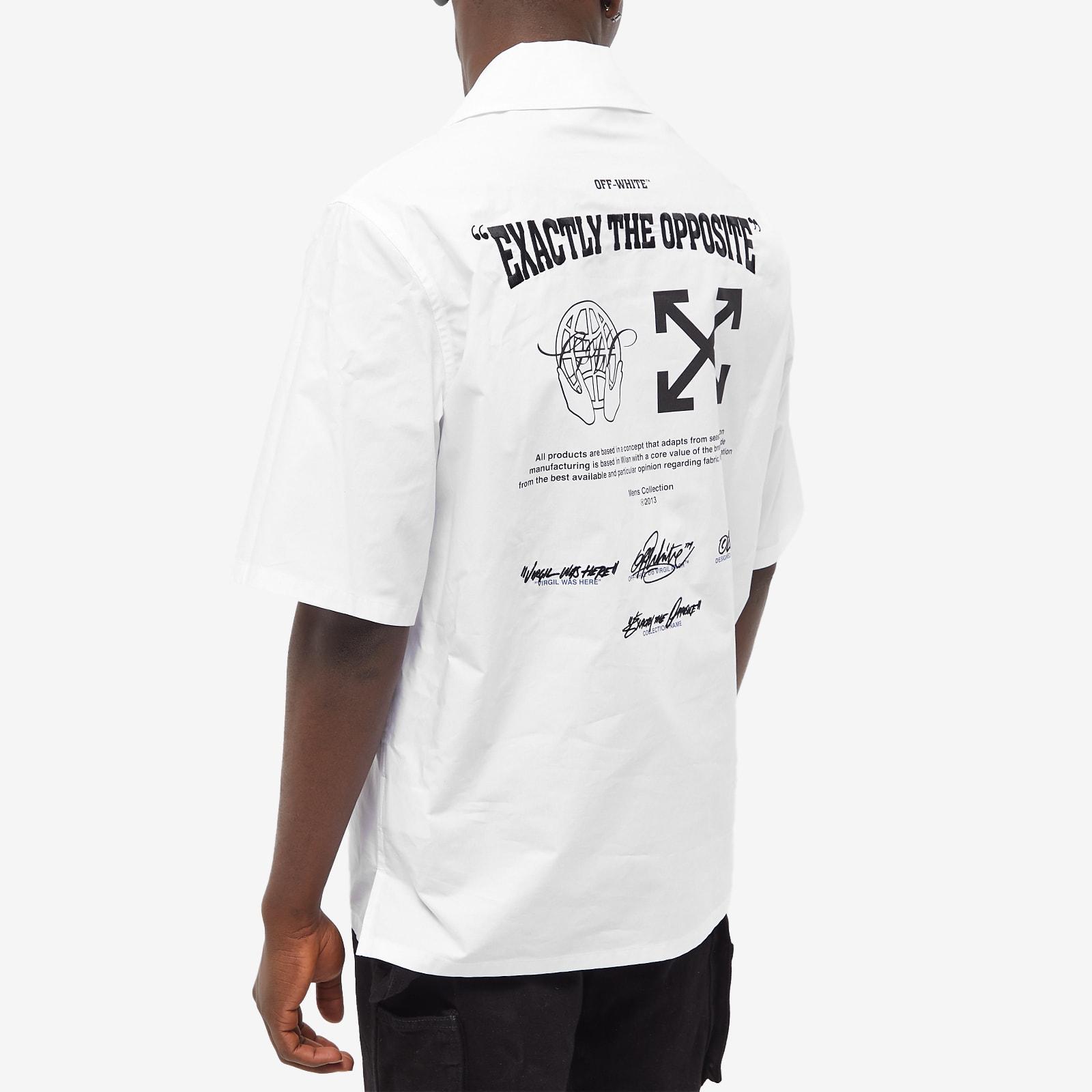 Off-c/o Virgil Abloh - Men's Exact OPP Holiday Casual Shirt - White - Cotton - Shirts