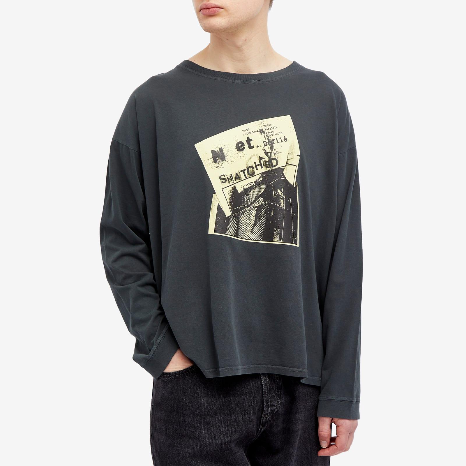 Maison Margiela Long Sleeve Poster T-Shirt in Blue for Men