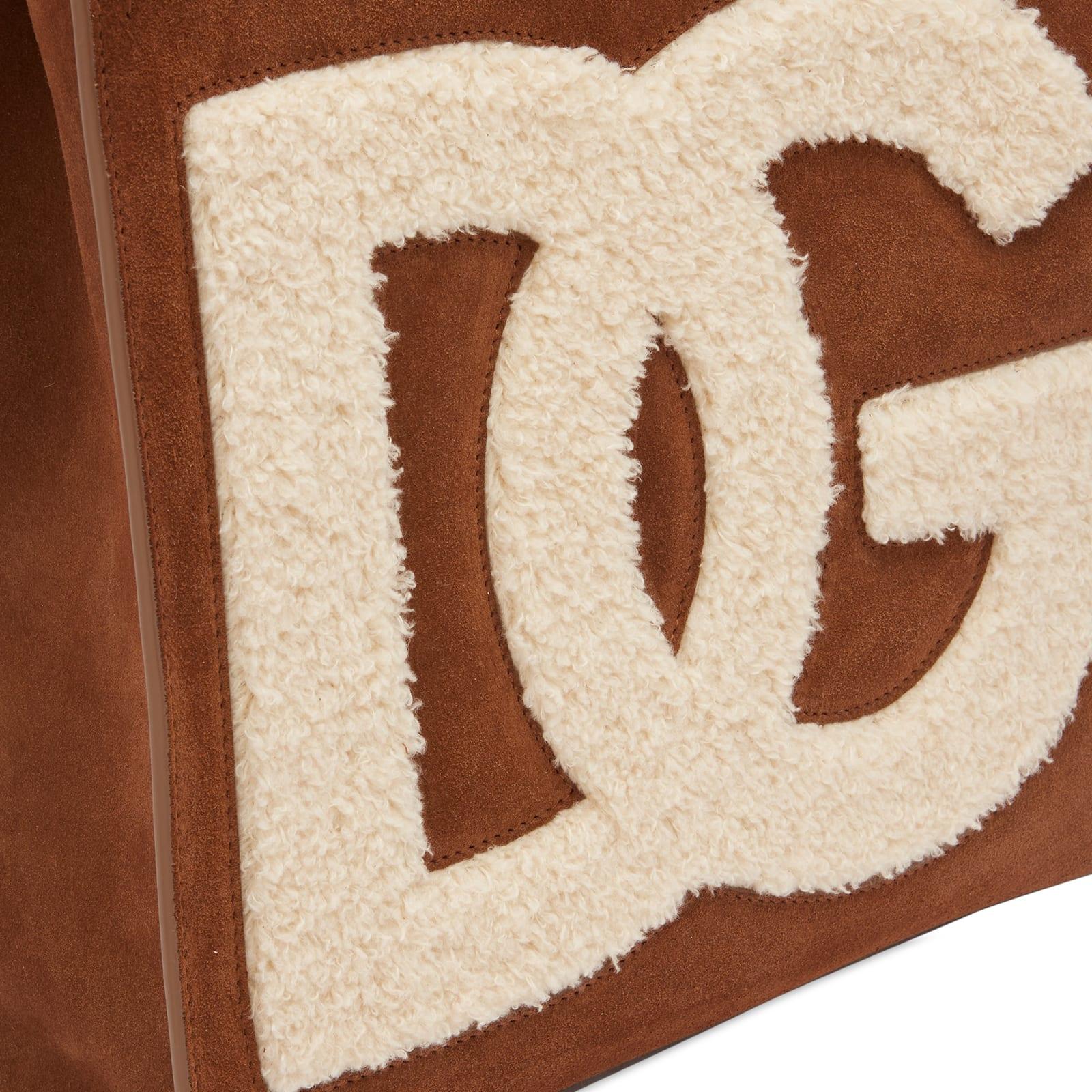 Dolce & Gabbana Shearling Mini Tote Bag in Brown | Lyst