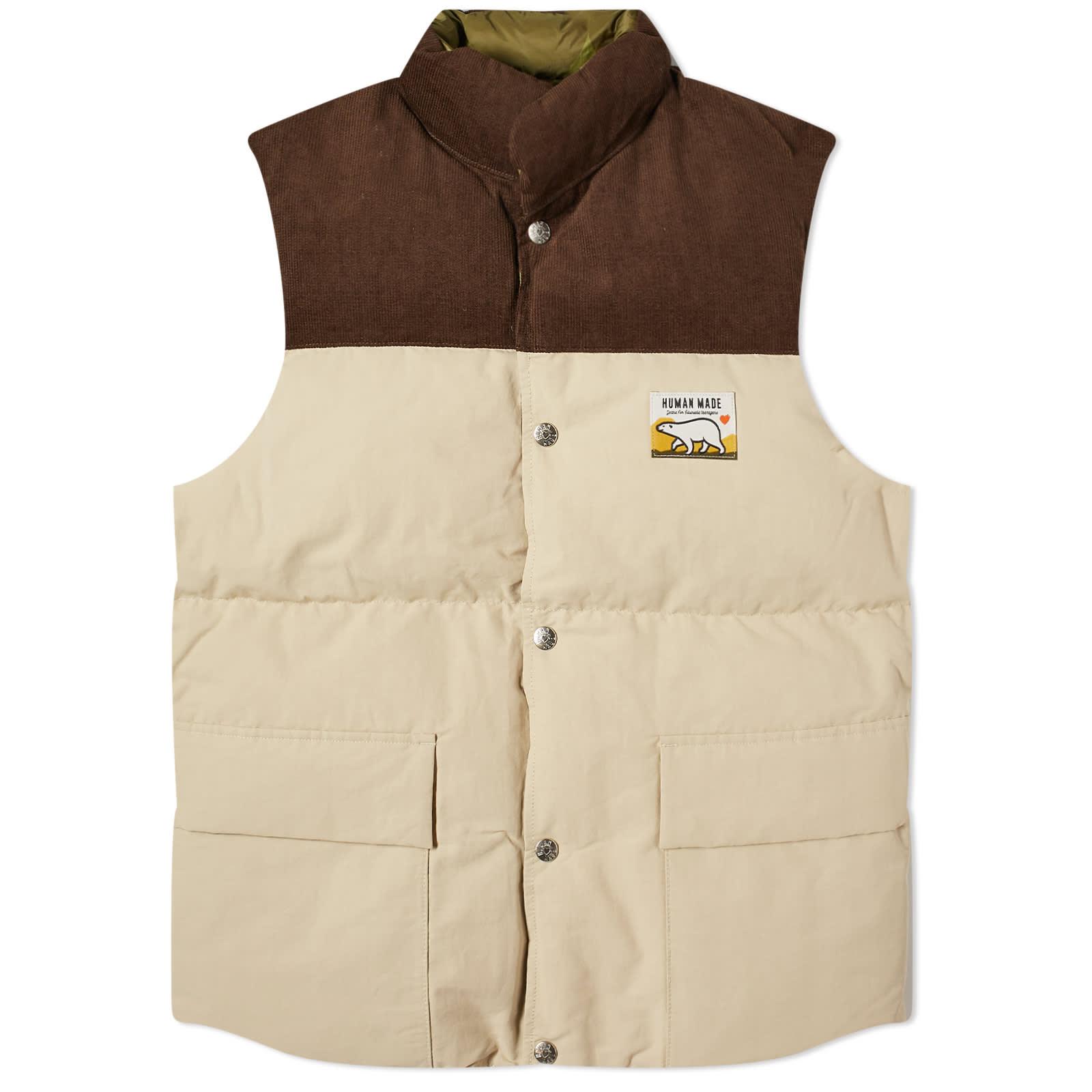 Human Made Reversible Down Vest in Brown for Men | Lyst